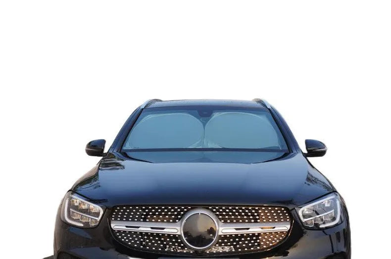 Car Windshield Sun Shade with Storage Pouch | Durable Material Car Sun Visor ,Sun Heat Protection | Car Interior Accessories