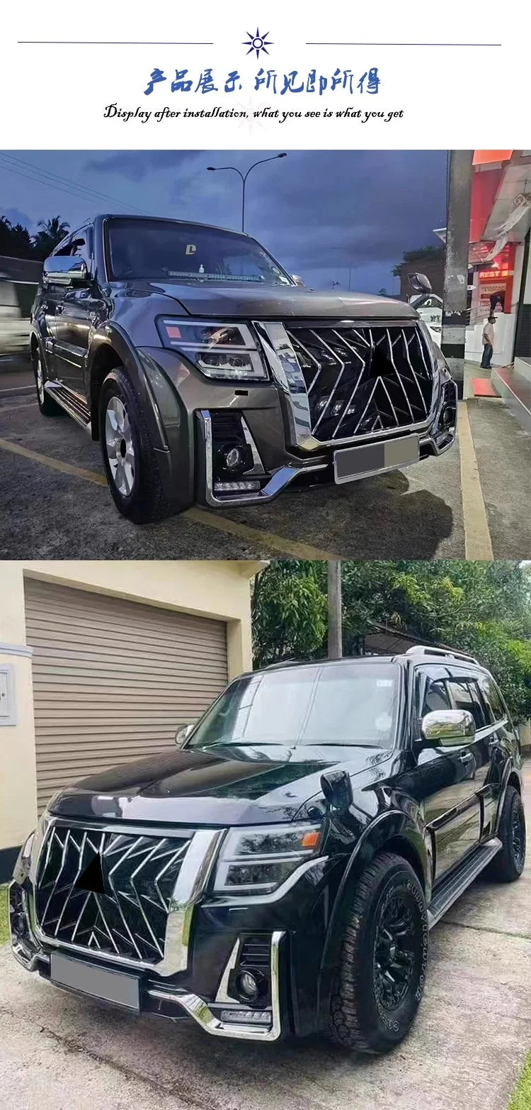 Body Kit for Mitsubishi Pajero V93 V97 V98 15-20 modified Grill Bumper Headlight Taillight Tail Wing Surround Car Accessories