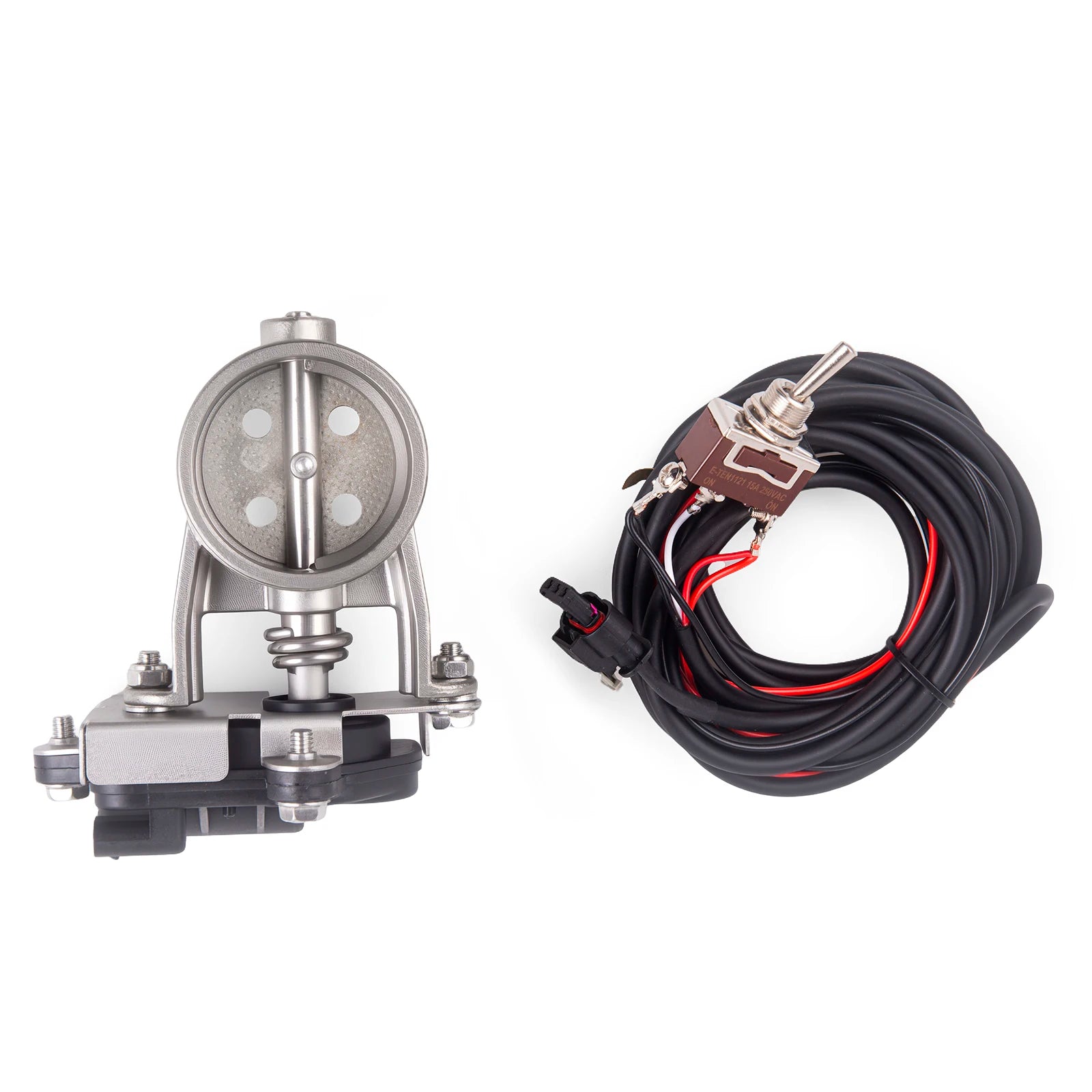 4 Holes Motorcycle Electric exhaust control valve Electric Valve Unit with switch Excellent sealing Exhaust Control Valve