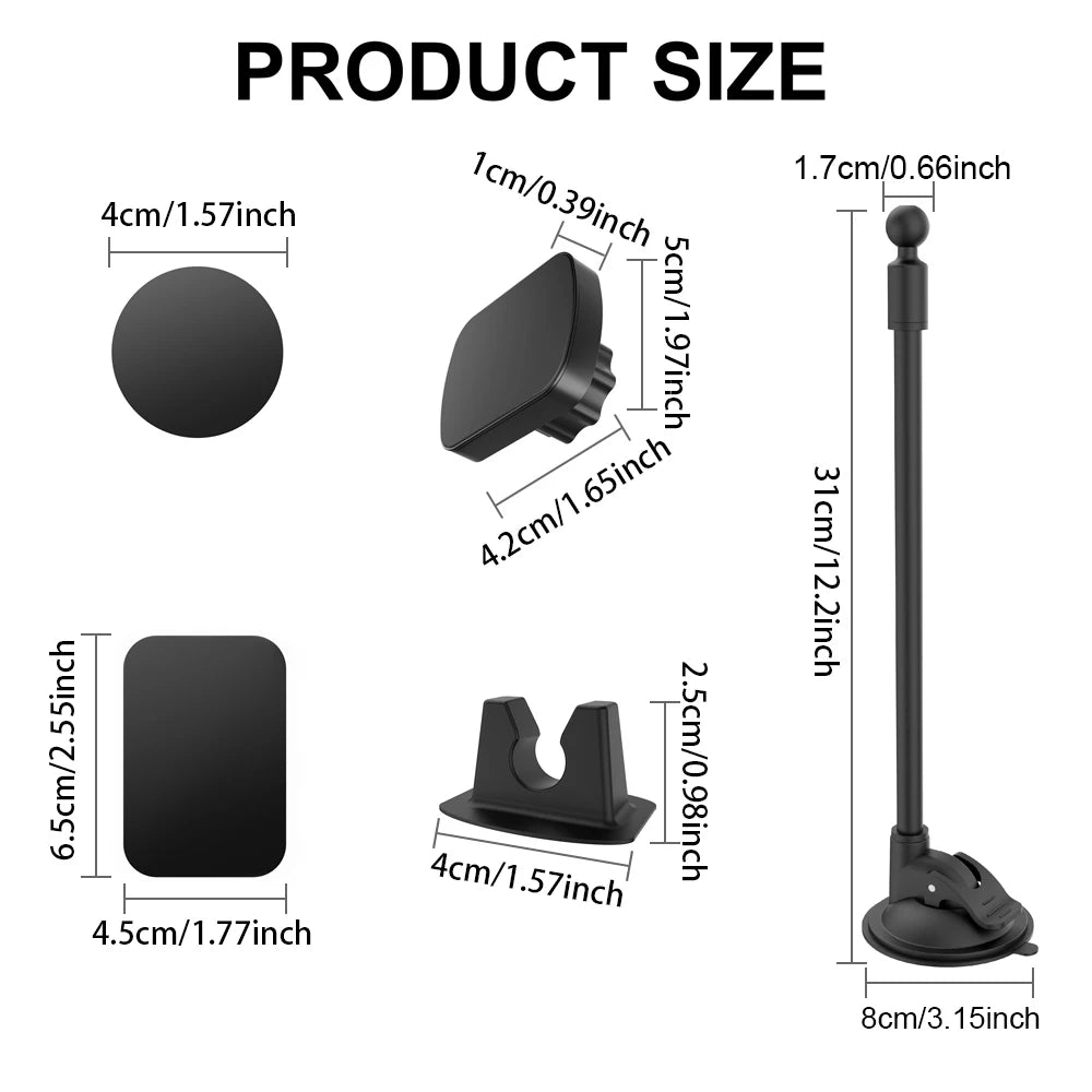 Universal Magnetic Phone Holder Car Long Arm Windshield Dashboard Magnet Car Holder Mount Dock for Phone Mobile Stand for IPhone