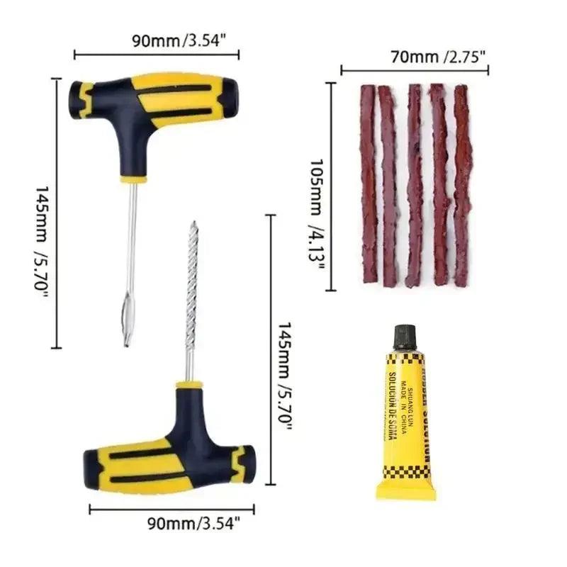 Car Tire Repair Kit Practical Tools Durable Tire Strips Super Glue Included Auto Emergency Repair Kit Optional with/without glue