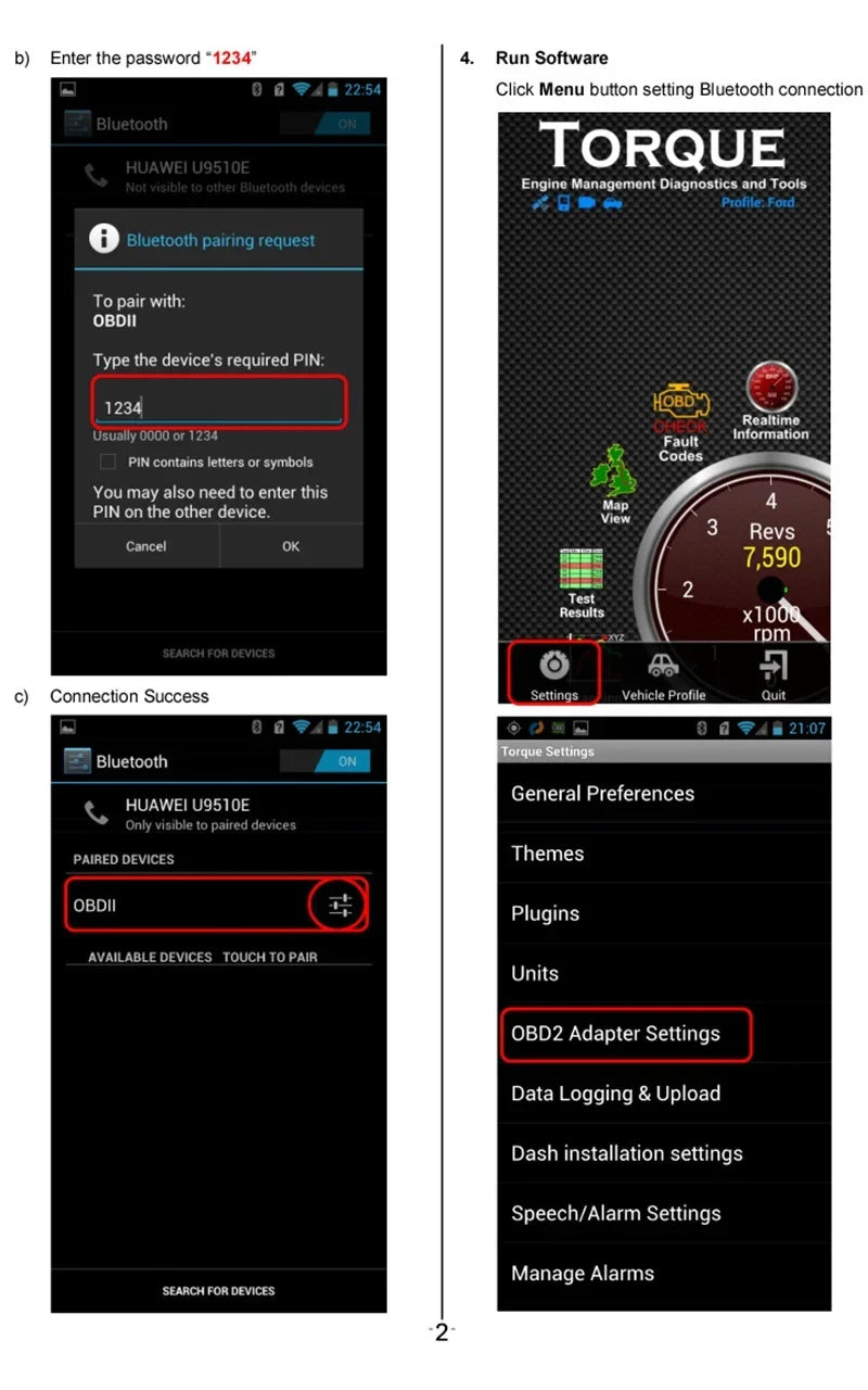 Automotive Fault Detector ELM327 V2.1 OBD2 Scanner Bluetooth Car Diagnostic Tool For Android /IOS Code Reader