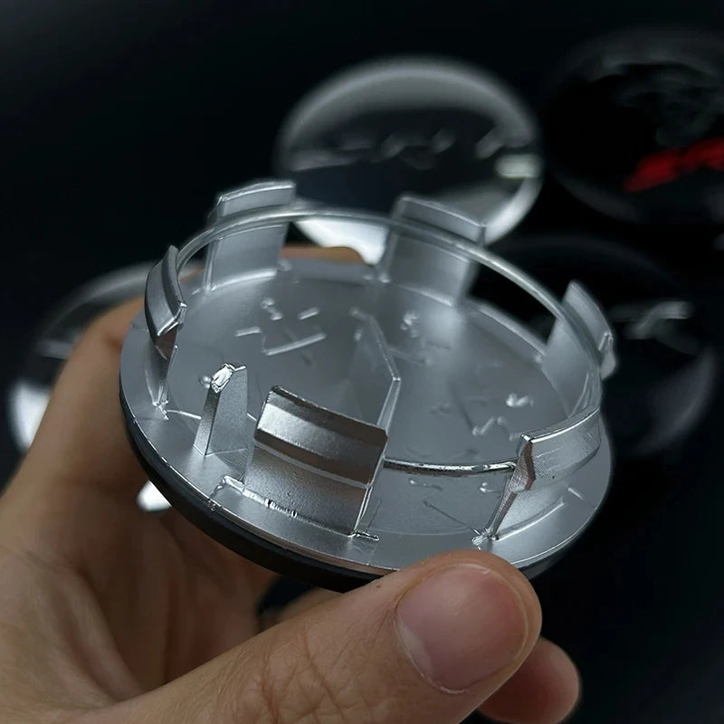 4pcs x 64mm Car Logo Wheel Center Hub Caps Rim Cover Emblem Sticker For Dodge Charger Challenger Hell Cat SRT Chrysler 300C