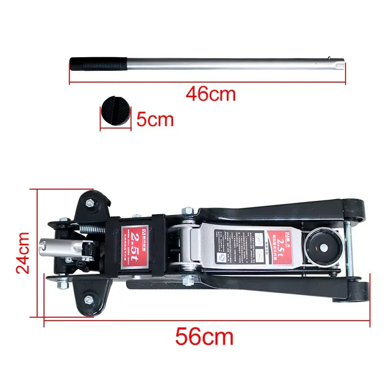 Car 2.5Ton Ultra Low Position Single Pump Auto Car Sedan Hydraulic Floor Lifting Jack Wheel Stand Auto Tire Repairing  Tools