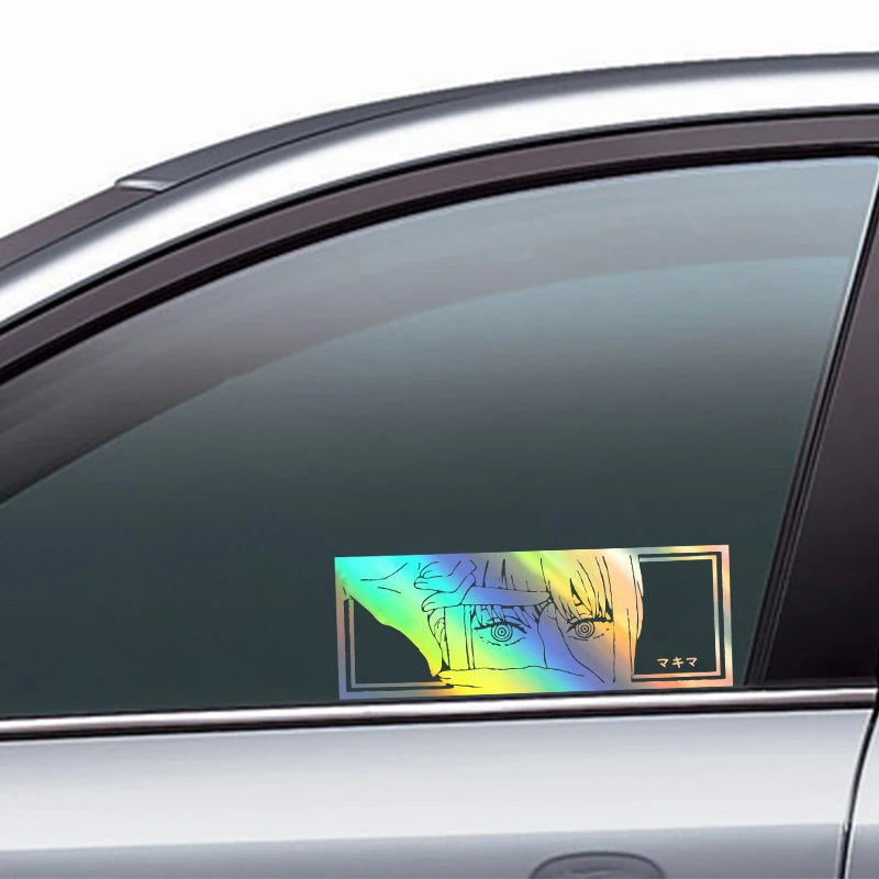 Car interior stickers, Japanese anime girl stickers, weather proof holographic stickers, automatic decoration