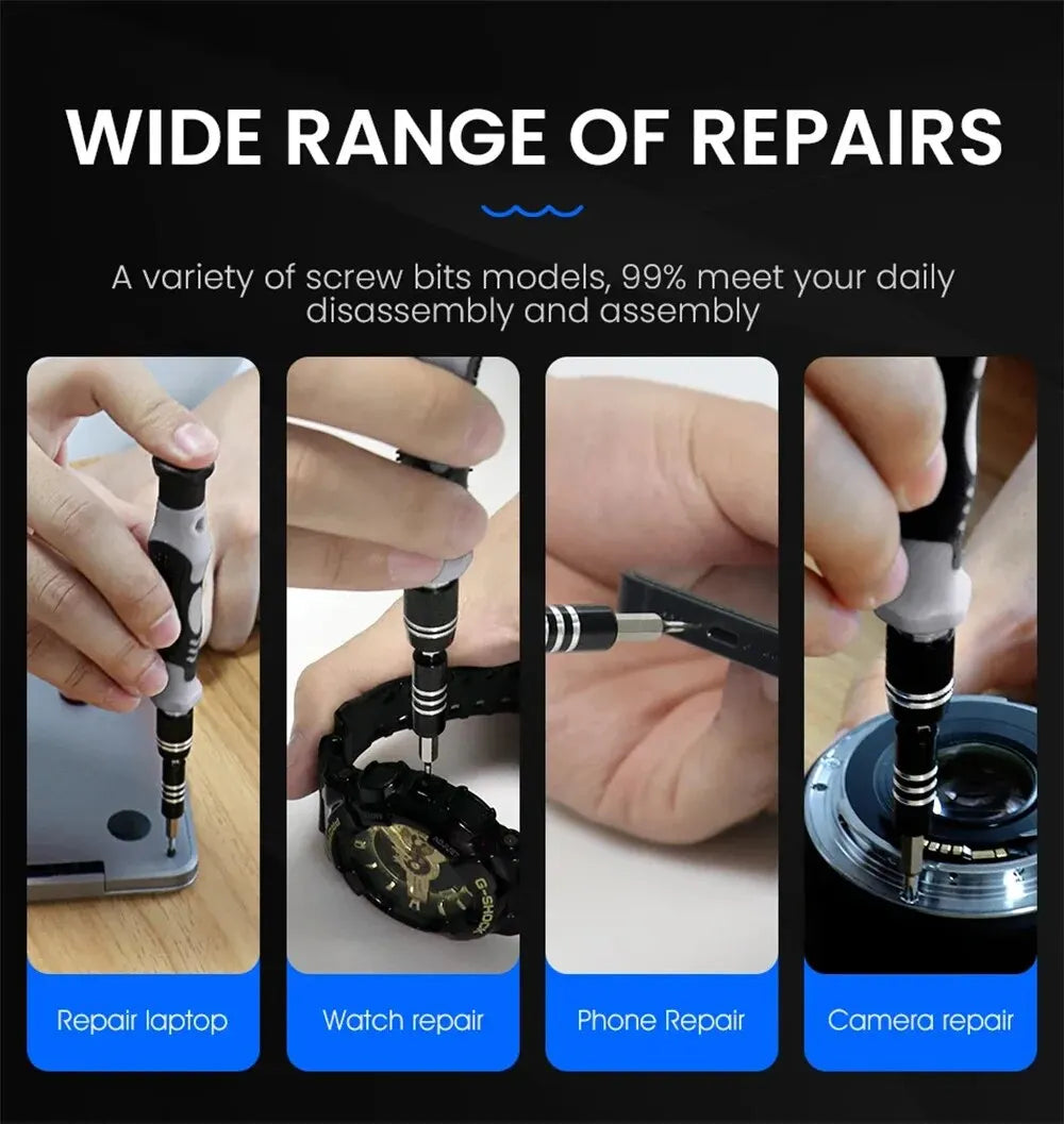 Magnetic Precision Screwdriver Set 115 in 1 Electronics Repair Tools Professional Nut Driver for Laptop Phone PC Maintenance