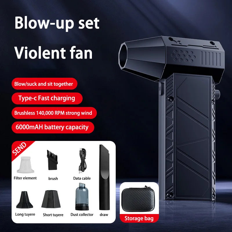 Xiaomi 450000rpm X6 Air Blower Powerful Dust Vacuum Cleaner Fast Charging Strong Wind Brushless Violent Fan For Car Cleaning