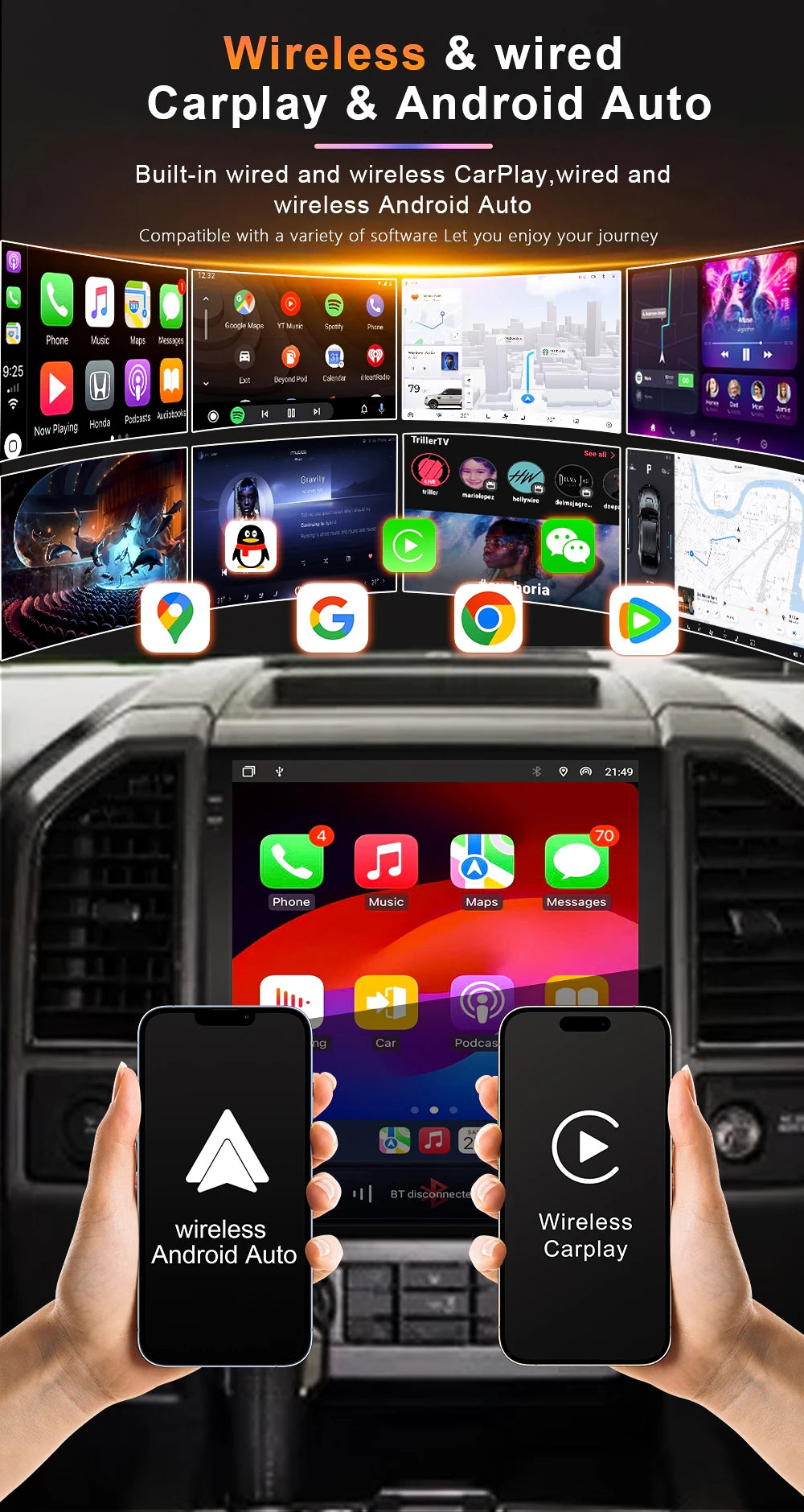 9.7 inch 8Core Android 15 Car Radio for Ford Focus 3 Mk 3 2011 2012 - 2019 Multimedia Video Player 2Din Carplay Auto Stereo DVD