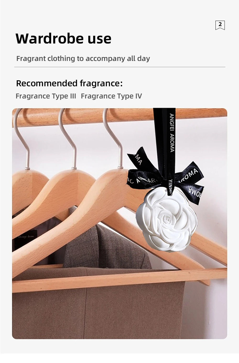 Car Hanging Air Freshener Beautiful White Flower Perfume for Car Styling Aroma Fresh Air Purifier Interior Decorations Ornament