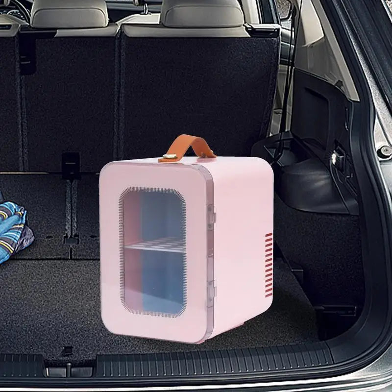 Small Car Refrigerator Intelligent Travel Fridge With 2 Modes 6L Transparent Energy-Saving Cooler Space-Saving Fridge For Home