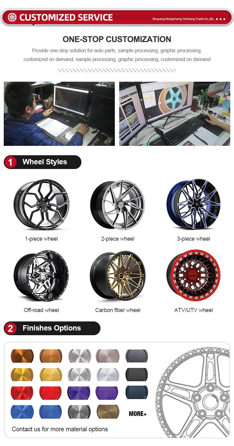 2 Piece Carbon Fiber Five-Star Wheel Concave Rim 5x114.3 5x120 5x112 Forged Wheel Jdm Style Forged Wheel For Honda Type R