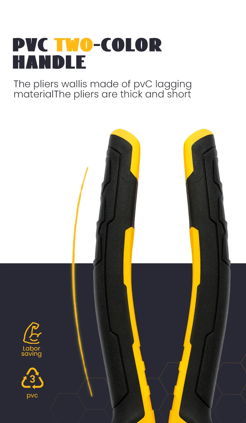 AIRAJ 6/8 Inch Wire Pliers Sharp Large Opening Stripping Pliers Industrial Grade Multifunctional Hardware Manual Tools