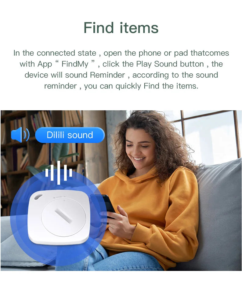 GPS Smart Air Tag Mini Smart Tracker Bluetooth Smart Tag Child Finder Pet Car Lost Tracker For Apple IOS System Find My APP