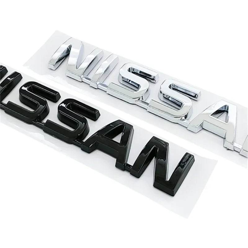 ABS Car Rear Trunk Bumper Tail Emblem Letter Sticker for Nissan Qashqai J11 J10 Leaf Juke Patrol Micra X Trail Tiida Nismo Note