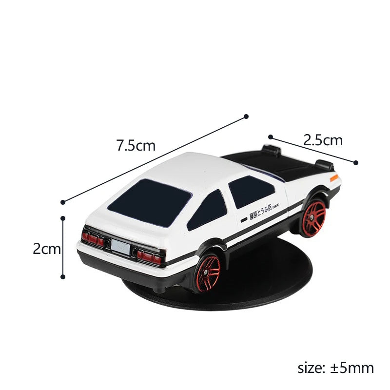 360° Rotating AE86 Car Dashboard Decor Swivel Ornament Mini Alloy Drift Motion Model Center Console Vehicle Interior Accessories