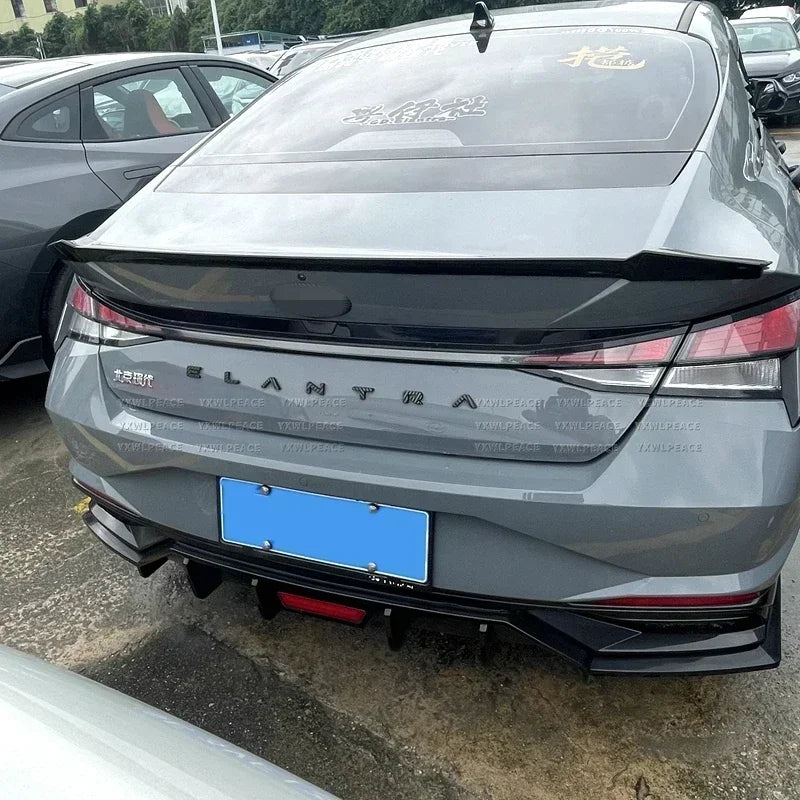 For Hyundai Elantra Avante Cn7 2020 2021 2022 Spoiler High Quality ABS Plastic Rear Trunk Lip Spoiler Body Kit Accessories