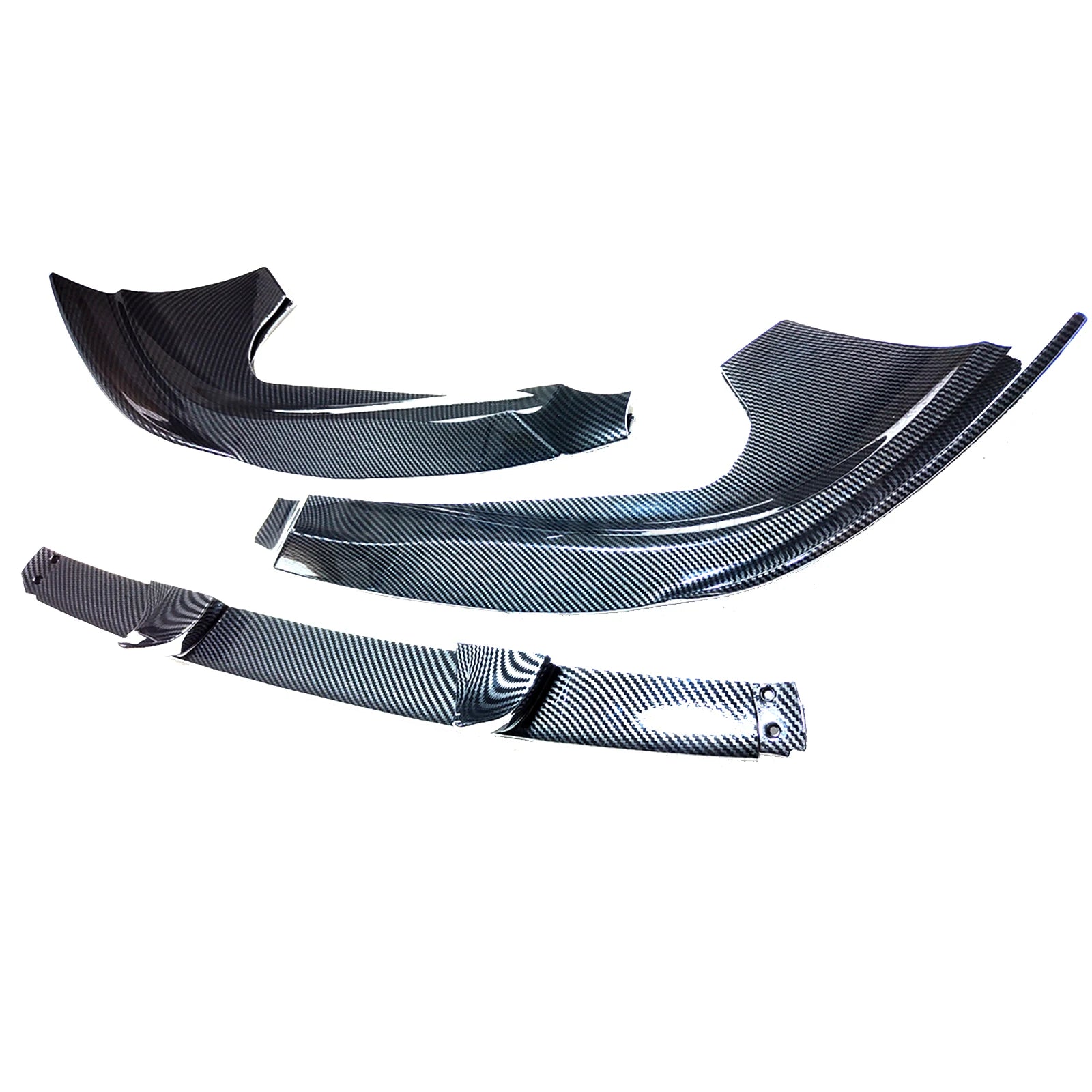 3PCS For Jeep Grand Cherokee SRT 2012 -2016 SRT8 Car Front Bumper Lip Splitter Spoiler Carbon Fiber Style Body Kit White Red