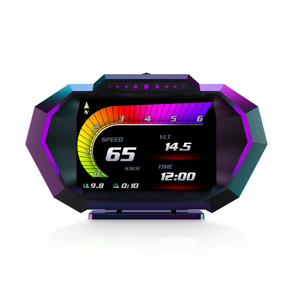 HUD P24 OBD2+GPS Head Up Display on Board Computer Multi-function Digital Speedometer Slope Meter Inclinometro 4x4 Off Road