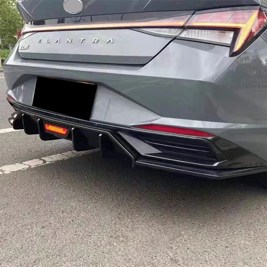 For Hyundai Elantra 2021 2023 2025 Rear Bumper Diffuser Splitter Chin Spoiler Exhaust Pipe Bodykit Car Tuning Accessories