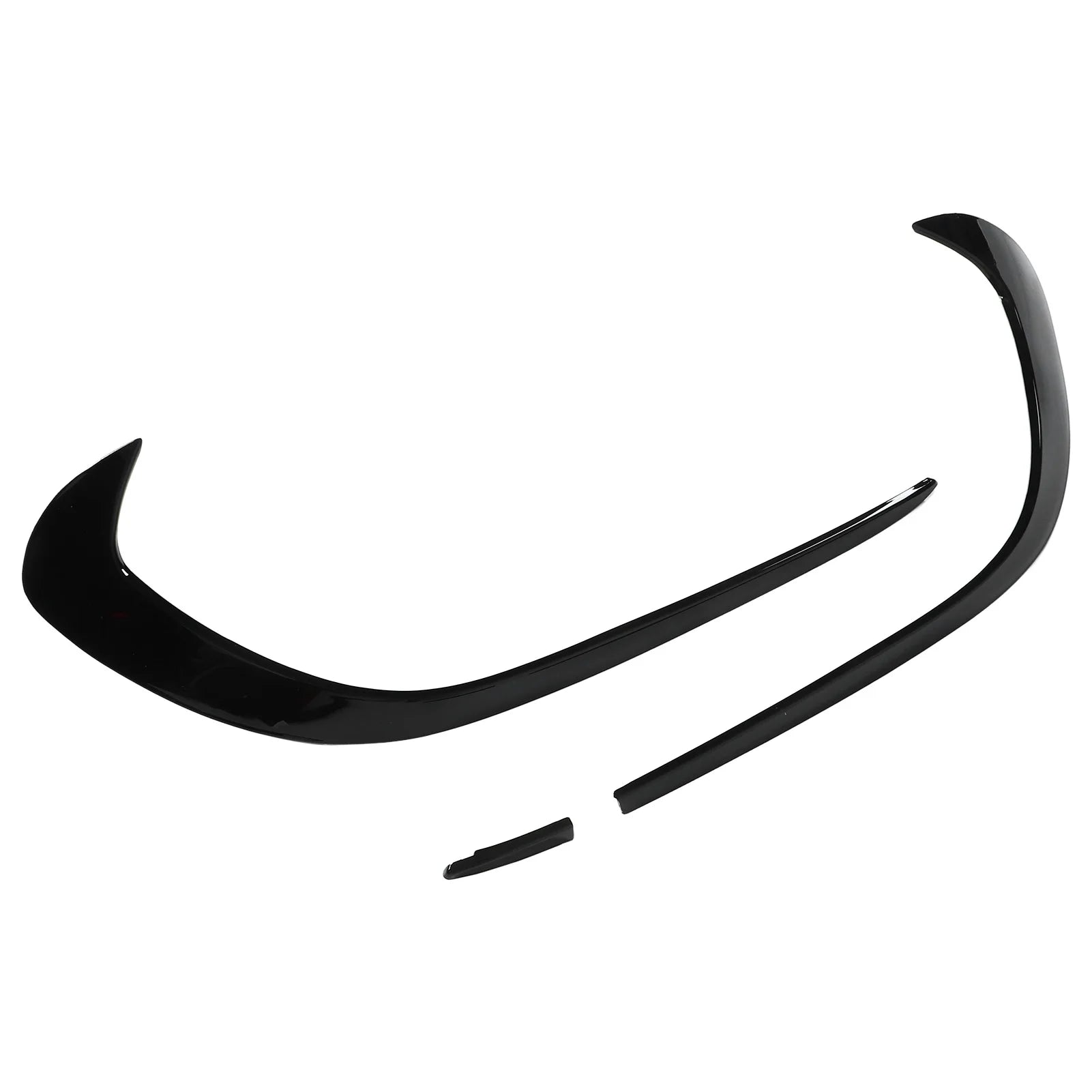 3pcs Glossy Black Front Bumper Spoiler Splitter Trim Replacement for Mercedes‑Benz A‑Class W176 AMG‑Line A45 2015 2016 2017 2018
