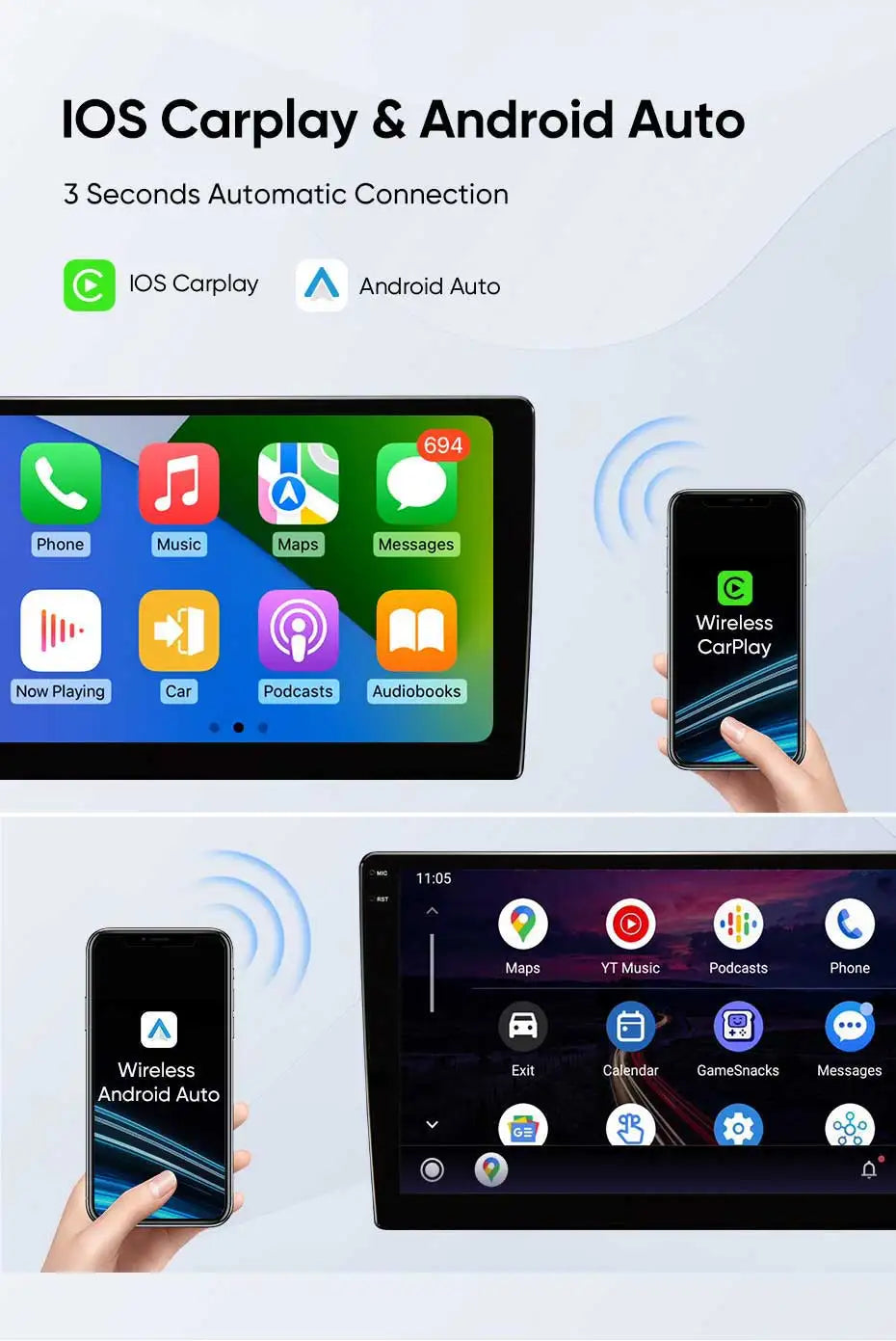 Android 15 For Toyota Camry US 2012 - 2014 2K QLED Android Car Radio Multimedia Video Player GPS Stereo CarPlay 4G Head Unit