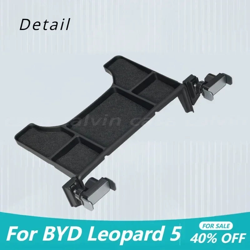 Car Navigation Cell Phone Holder Holder Center Screen Rear Storage Box  For BYD Leopard 5 Interior Refit Accessories