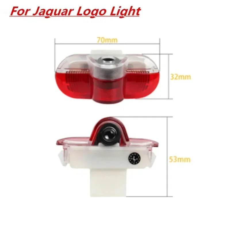 2PCS Led Car Door Light Luces Projector Emblem Lamp For Jaguar XE F-TYPE X358 X351 XK X150 XKR X152 XJ X350