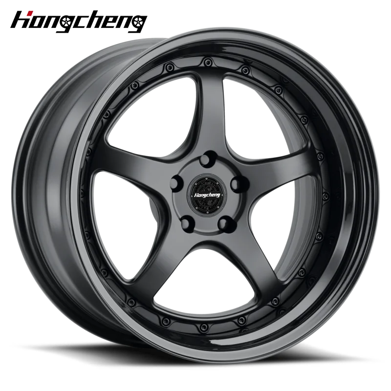 2 Piece Carbon Fiber Five-Star Wheel Concave Rim 5x114.3 5x120 5x112 Forged Wheel Jdm Style Forged Wheel For Honda Type R