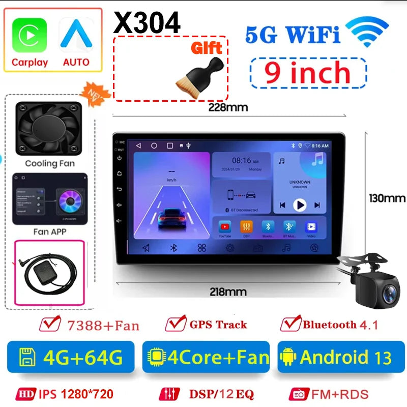 Universal 7/9/10 inch Android 13 Car Radio 64G Autoradio android 2 Din car radio GPS BT Central Multimedia Smart car systems