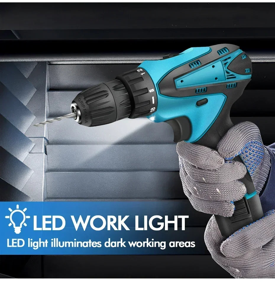 12V Electric Impact Drill with 32N Torque Wireless Cordless Power Tool Portable Multi-Function Screwdriver for Automotive