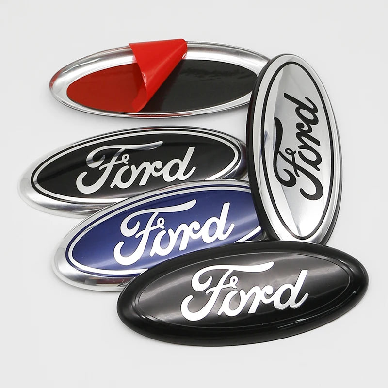 Car Front Grille Emblem Rear trunk Logo Badge Sticker Accessories for Ford Focus mk2 mk3 Fiesta mk7 Ranger Mondeo mk4 S-MAX Kuga