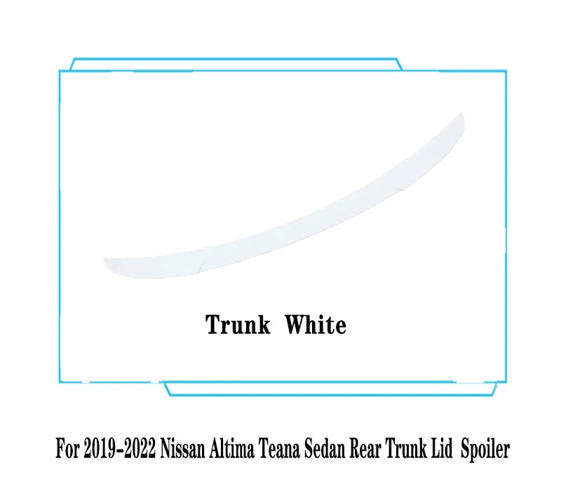 For 2019--2022 Nissan Altima Teana Rear Trunk Spoiler M4 Style Rear Window Roof Spoiler ABS Material Tuning Body Kit Accessories