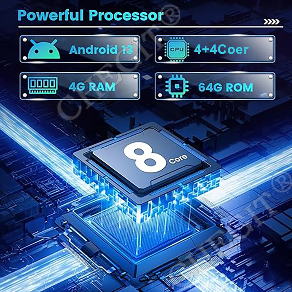 7/9/10inch 2 Din Car Audio Android 13 4/8Core Android auto Carplay 64G Automotive Multimedia Player BT Car intelligent Systems