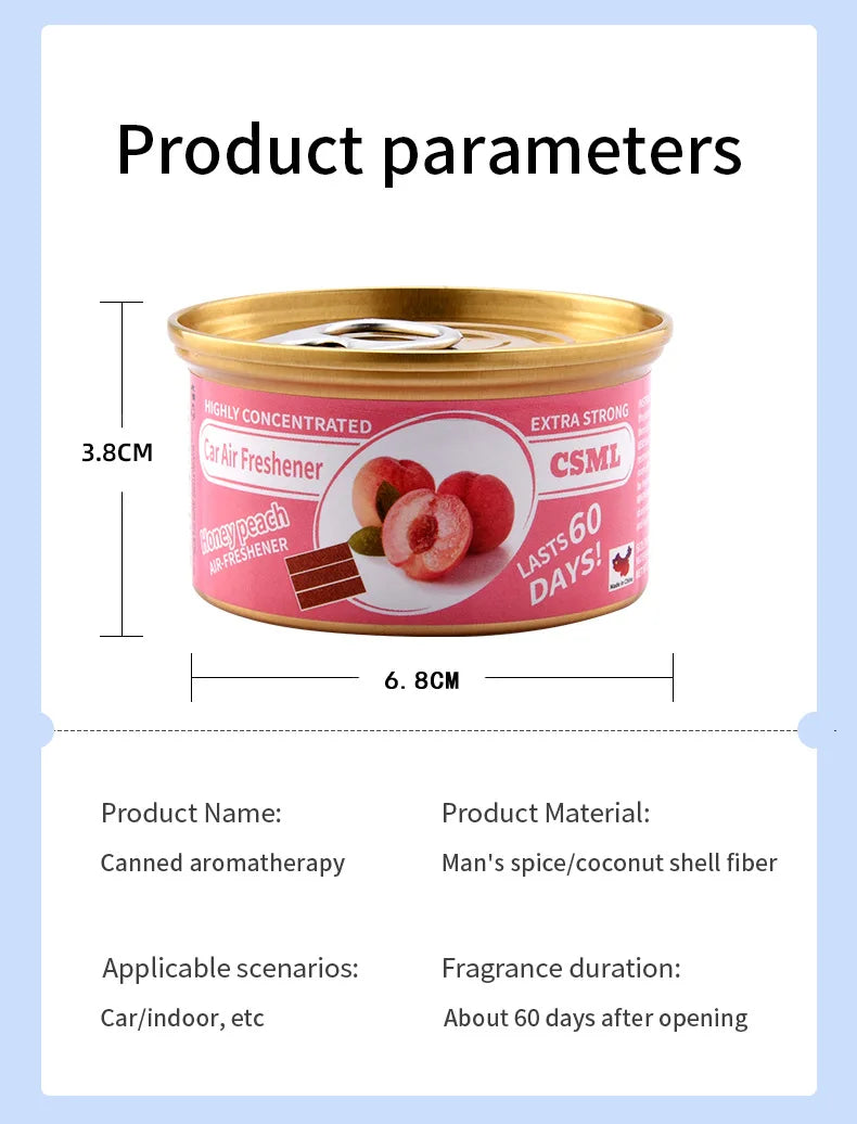 Best-selling Wooden Block Canned Car Aromatherapy, Car Fragrance Paste, Deodorizing Air Freshener, High-end Solid Perfume