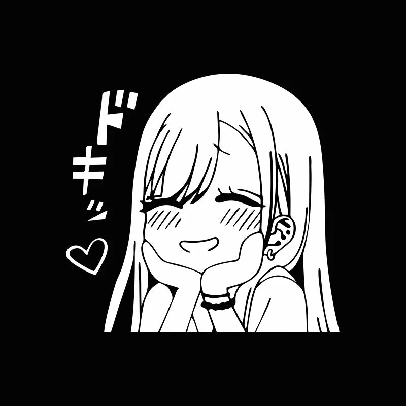 personalityCar interior stickers Cute anime car stickers Car window bumpers Die-cut vinyl stickers Audi BMW car decorative acces