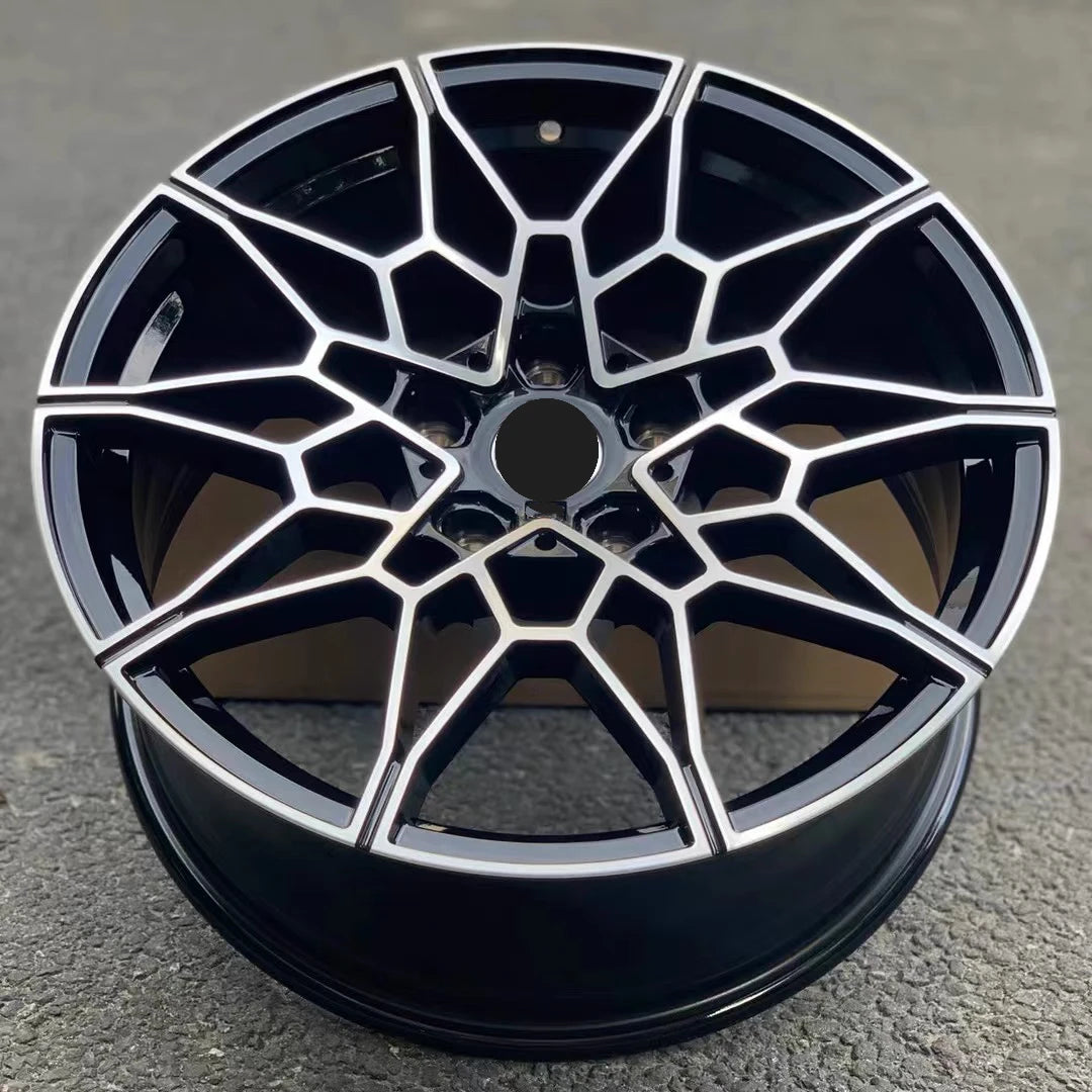 High Quality Deep Concave Monoblock 2 Piece Wheel Rims Fit for BMW M3 G80 M4 G82 Gloss Black Forged Wheels