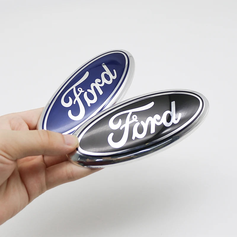 Car Front Grille Emblem Rear trunk Logo Badge Sticker Accessories for Ford Focus mk2 mk3 Fiesta mk7 Ranger Mondeo mk4 S-MAX Kuga