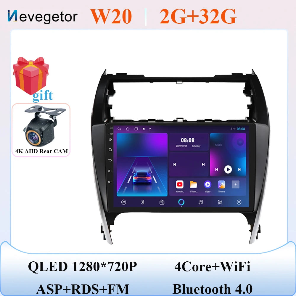 Android 15 For Toyota Camry 7 XV 50 55 2012 2013 2014-2015 2016 2017 Multimedia Carplay Car PlayerNavigation Screen GPS Radio