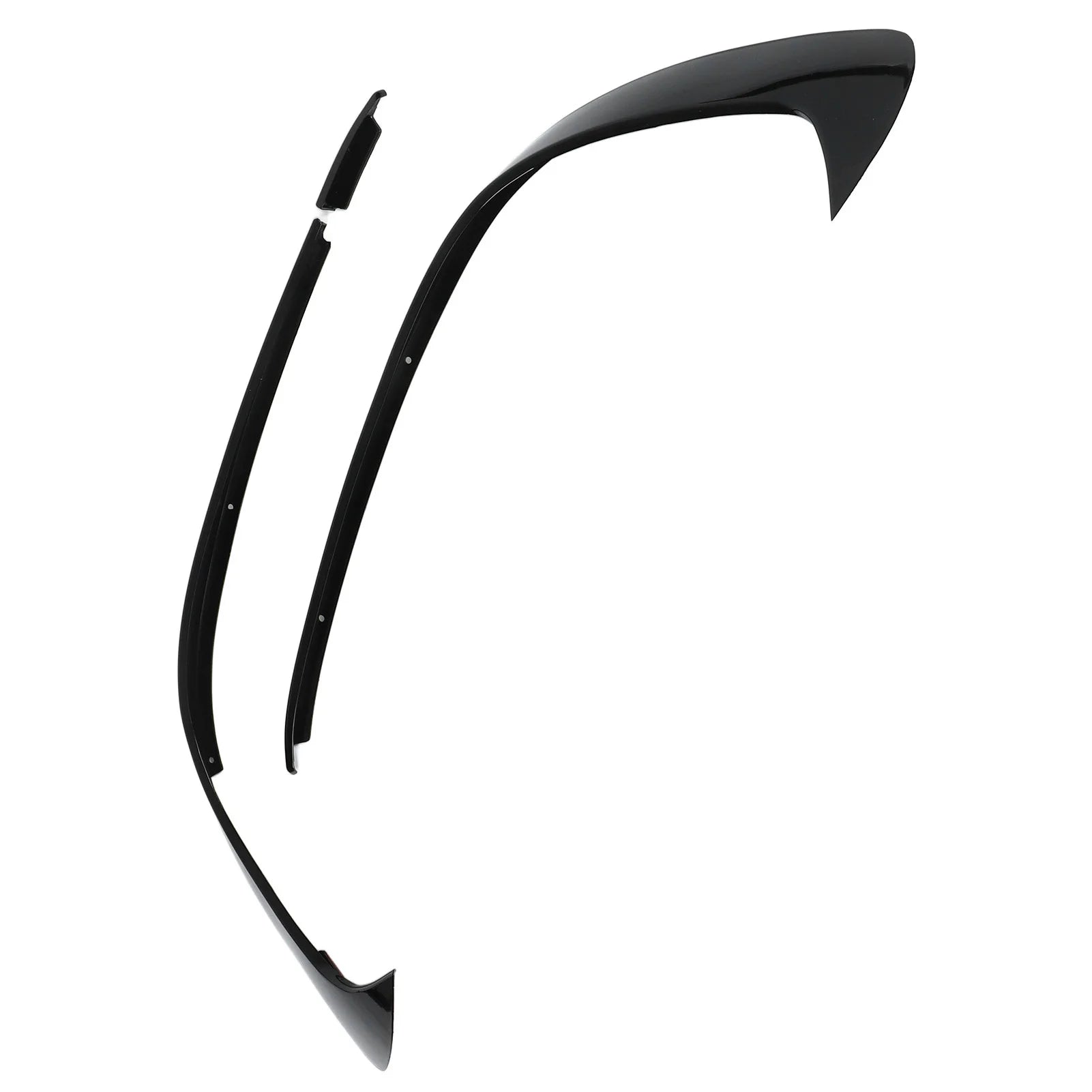 3pcs Glossy Black Front Bumper Spoiler Splitter Trim Replacement for Mercedes‑Benz A‑Class W176 AMG‑Line A45 2015 2016 2017 2018