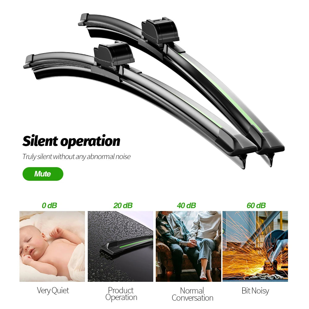 Wiper LHD Front Wiper Blades For Renault Megane 3 MK3 2008-2016 2009 2010 2011 2012 2013 Windshield Windscreen Window 24"+16"