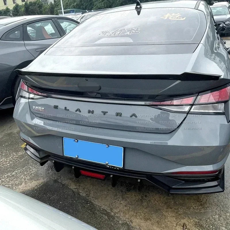For Hyundai Elantra Avante Cn7 2020 2021 2022 Spoiler High Quality ABS Plastic Rear Trunk Lip Spoiler Body Kit Accessories