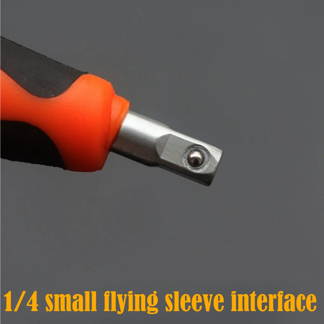 Screwdriver Set with T-shape Cross and Straight Slot Hexagon and Plum-shaped Heads Plus Socket Set for DIY Lovers Maintenance