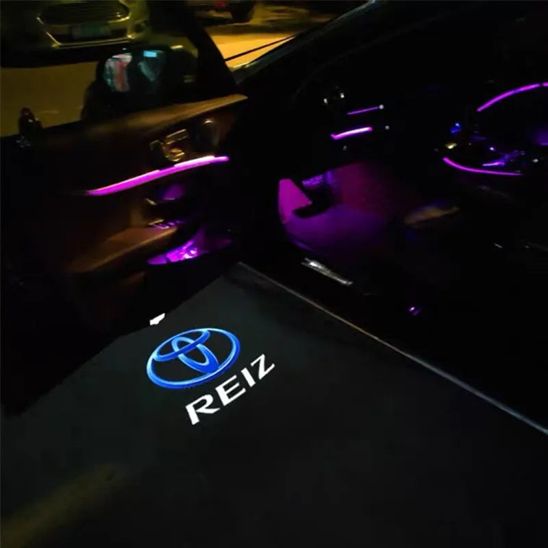 LED For Toyota Reiz Welcome Light Toyota Car Door Light 2pcs Reiz Courtesy Light For Toyota Reiz Mark X Prado Avalon Puddle Lamp