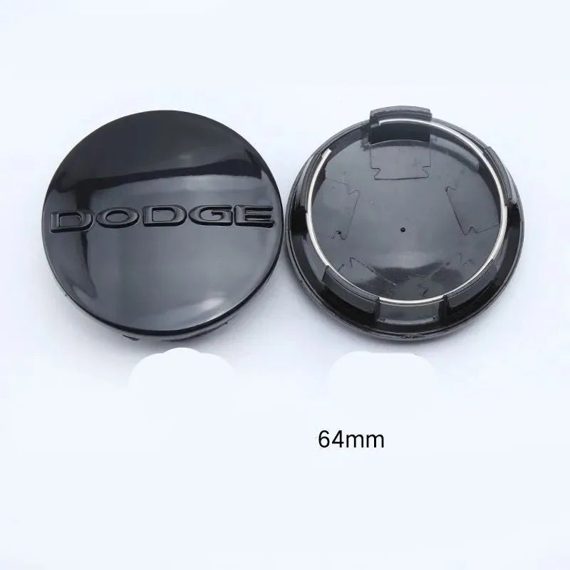 4pcs x 64mm Car Logo Wheel Center Hub Caps Rim Cover Emblem Sticker For Dodge Charger Challenger Hell Cat SRT Chrysler 300C