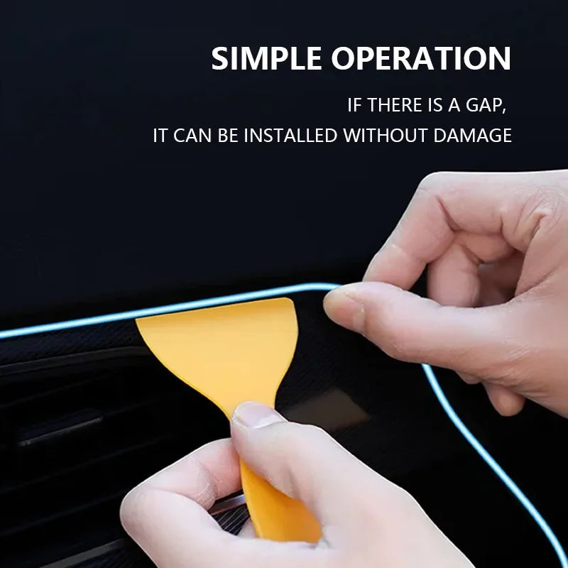 1/2/3/4/5M Car Led lampe décorative câblage bande néon flexible USB Interior lighting of the vehicle，Diode d'ambiance de fête