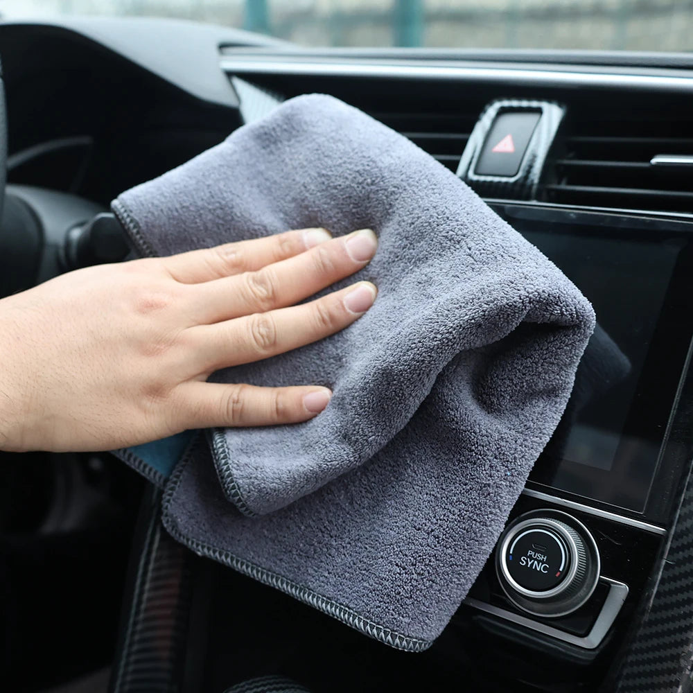 1PC High-end Microfiber Auto Wash Towel Car Cleaning Drying Cloth Hemming Auto Care Cloth Detailing Car Wash Towel Car Detailing