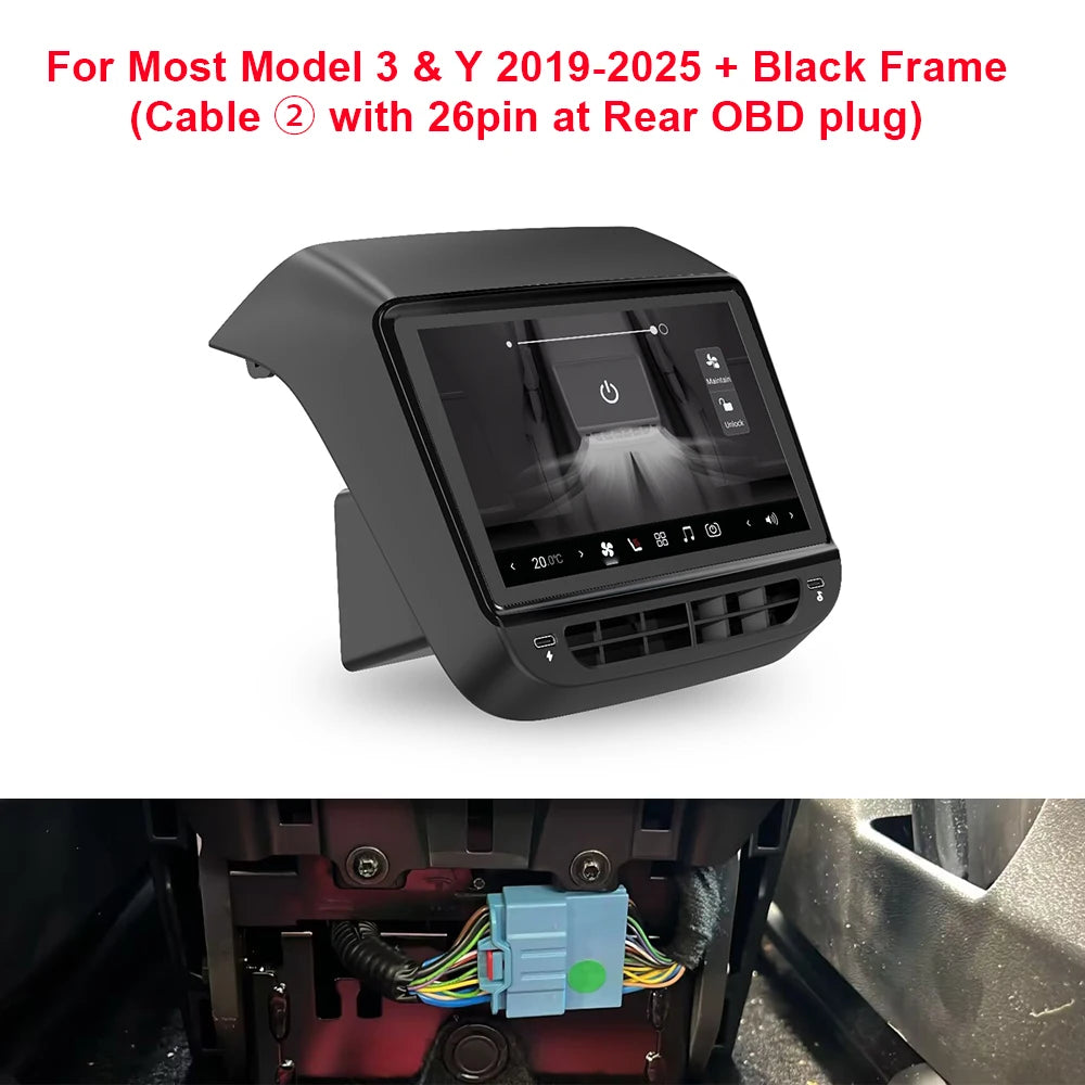 VJOYCAR Newest 8.8inch 4K HD Rear Display for Tesla Model Y 3 WIFI Entertainment Screen Qualcomm Chip 4-Direction Airlet Adjust