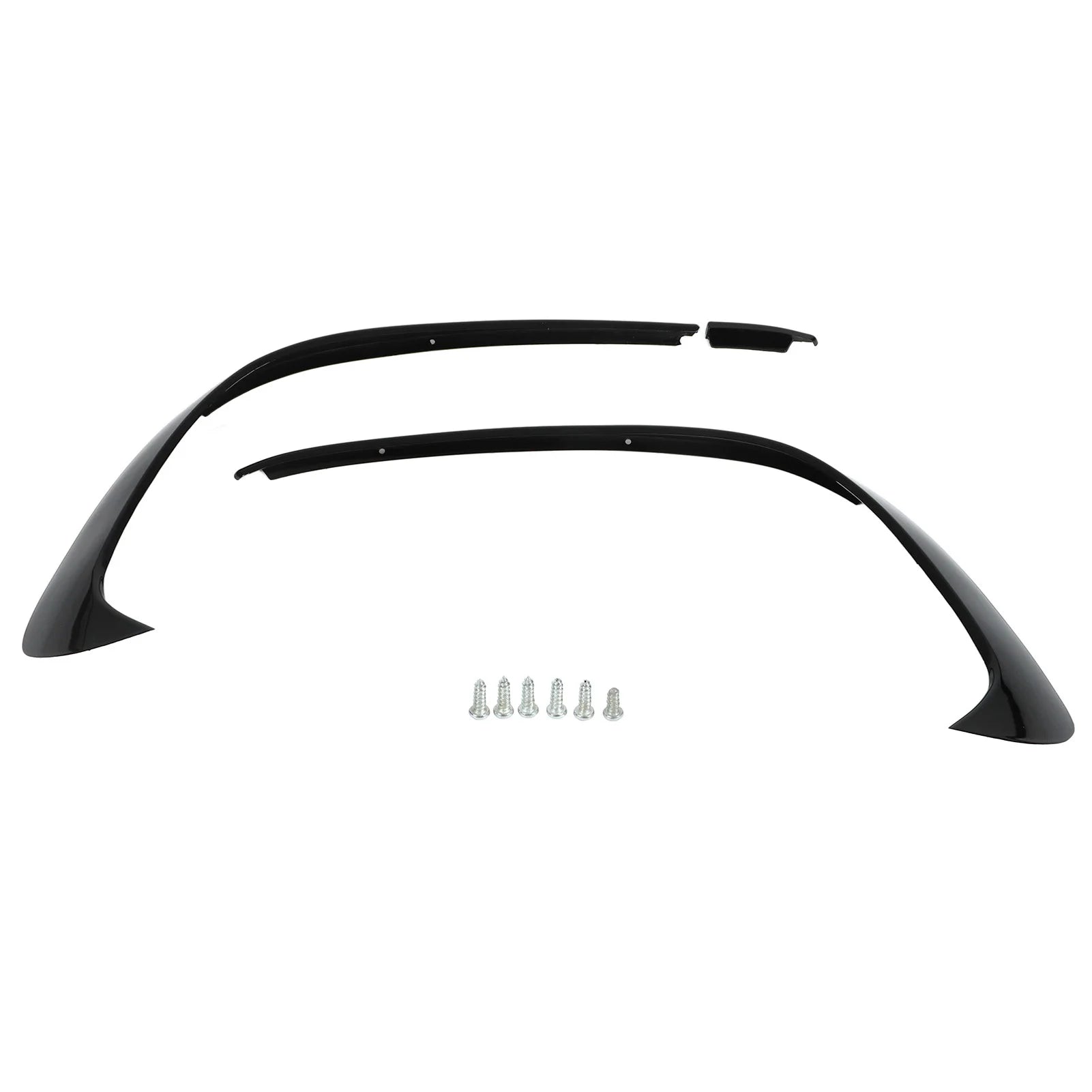 3pcs Glossy Black Front Bumper Spoiler Splitter Trim Replacement for Mercedes‑Benz A‑Class W176 AMG‑Line A45 2015 2016 2017 2018
