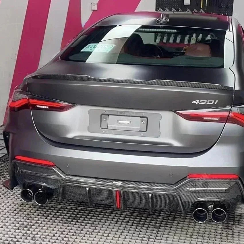 For BMW 4 Series G22 420i 430i 420d 430d M440i M440d 2020 2021 2022 2023 2024 M4 Style Rear Trunk Lid Spoiler Lip Rear Wind Wing