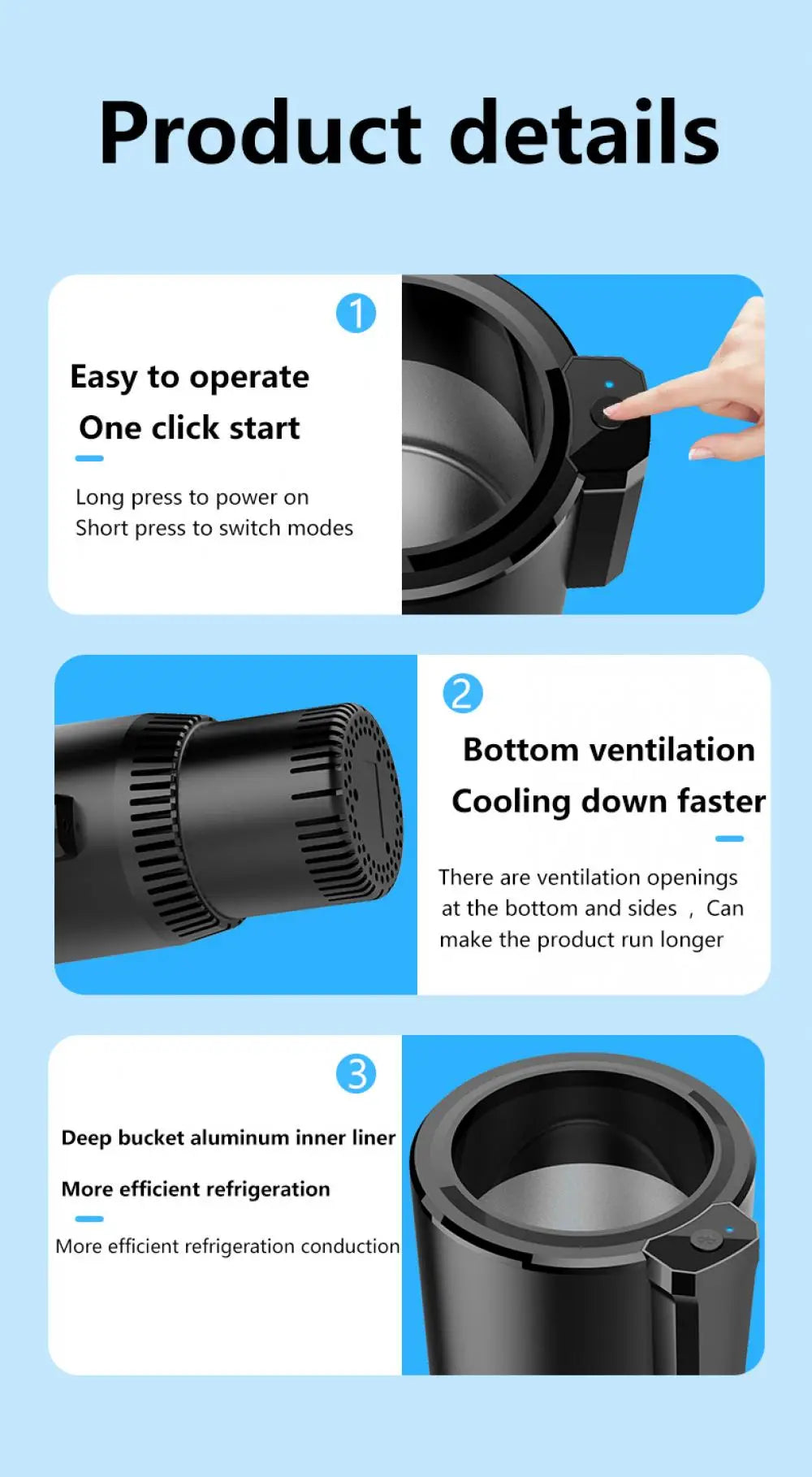 Car Heating Cooling Cup 12V and 24V 36W 2-in-1 Car Office Cup Warmer Cooler Smart Cup Mug Holder Beverage Drink Refrigerator